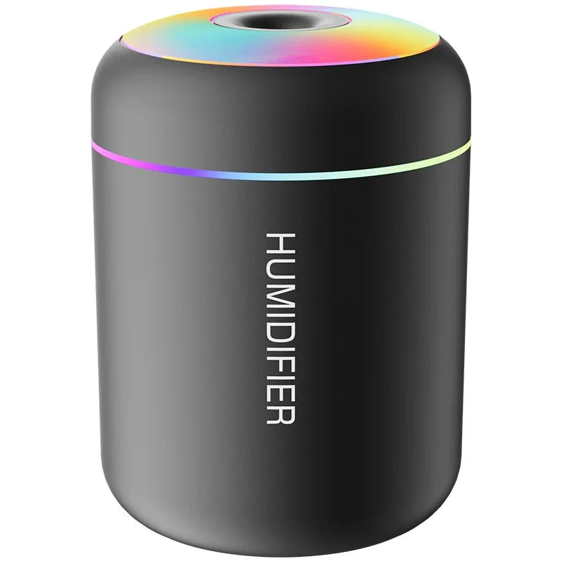 Mini Humidificateur d’Air 180 ml – Diffuseur d’Arômes USB Ultrasonique avec Éclairage LED – Pour Voiture, Maison & Chambre Vibella