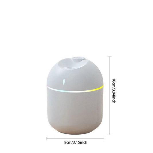 Mini Humidificateur d’Air 270 ml – Diffuseur d’Arômes LED avec Veilleuse & Arrêt Automatique – USB, Pour Maison et Bureau Vibella