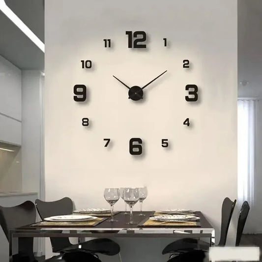 DIY Frameless Wall Clock – Creative and Silent Design for Living Room and Office