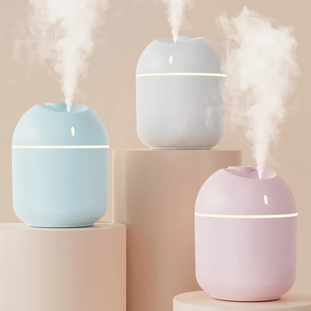 Mini Humidificateur d’Air 270 ml – Diffuseur d’Arômes LED avec Veilleuse & Arrêt Automatique – USB, Pour Maison et Bureau Vibella