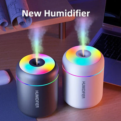Mini Humidificateur d’Air 180 ml – Diffuseur d’Arômes USB Ultrasonique avec Éclairage LED – Pour Voiture, Maison & Chambre Vibella