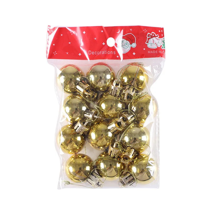 Lot de 12 Boules de Noël 3 cm – Ornements Pailletés à Suspendre pour Sapin, Décorations Maison et Nouvel An Vibella