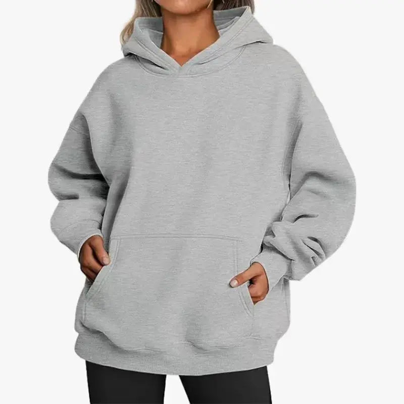 Hoodie Oversize Mixte – Sweat Chaud en Polaire, Style Casual, Multi-Couleurs pour le Printemps et l’Automne Vibella