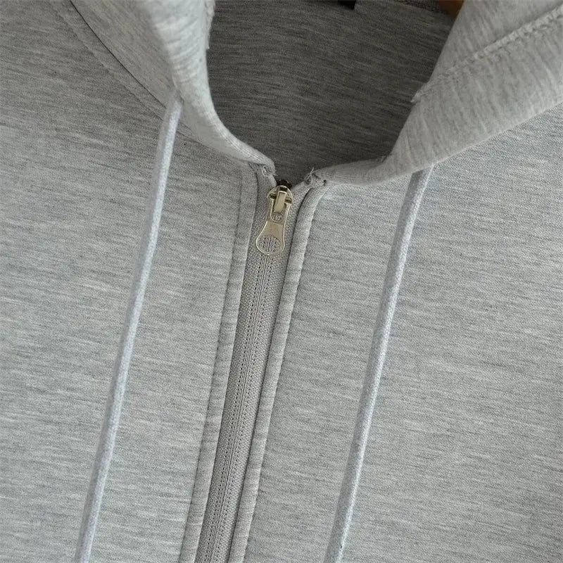 Hoodie Femme Hiver – Coupe Oversize, Zippé, Poches Pratiques, Style Décontracté Vibella