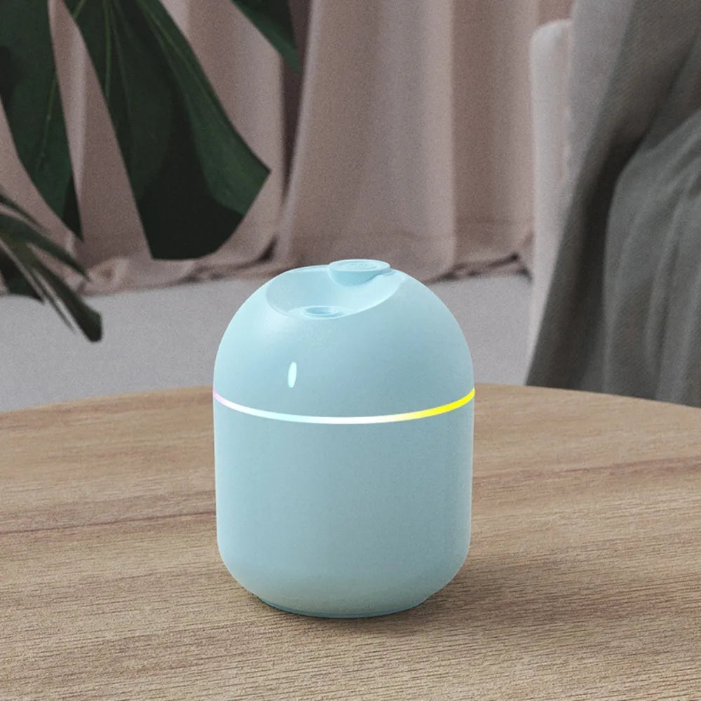 Mini Humidificateur d’Air 270 ml – Diffuseur d’Arômes LED avec Veilleuse & Arrêt Automatique – USB, Pour Maison et Bureau Vibella