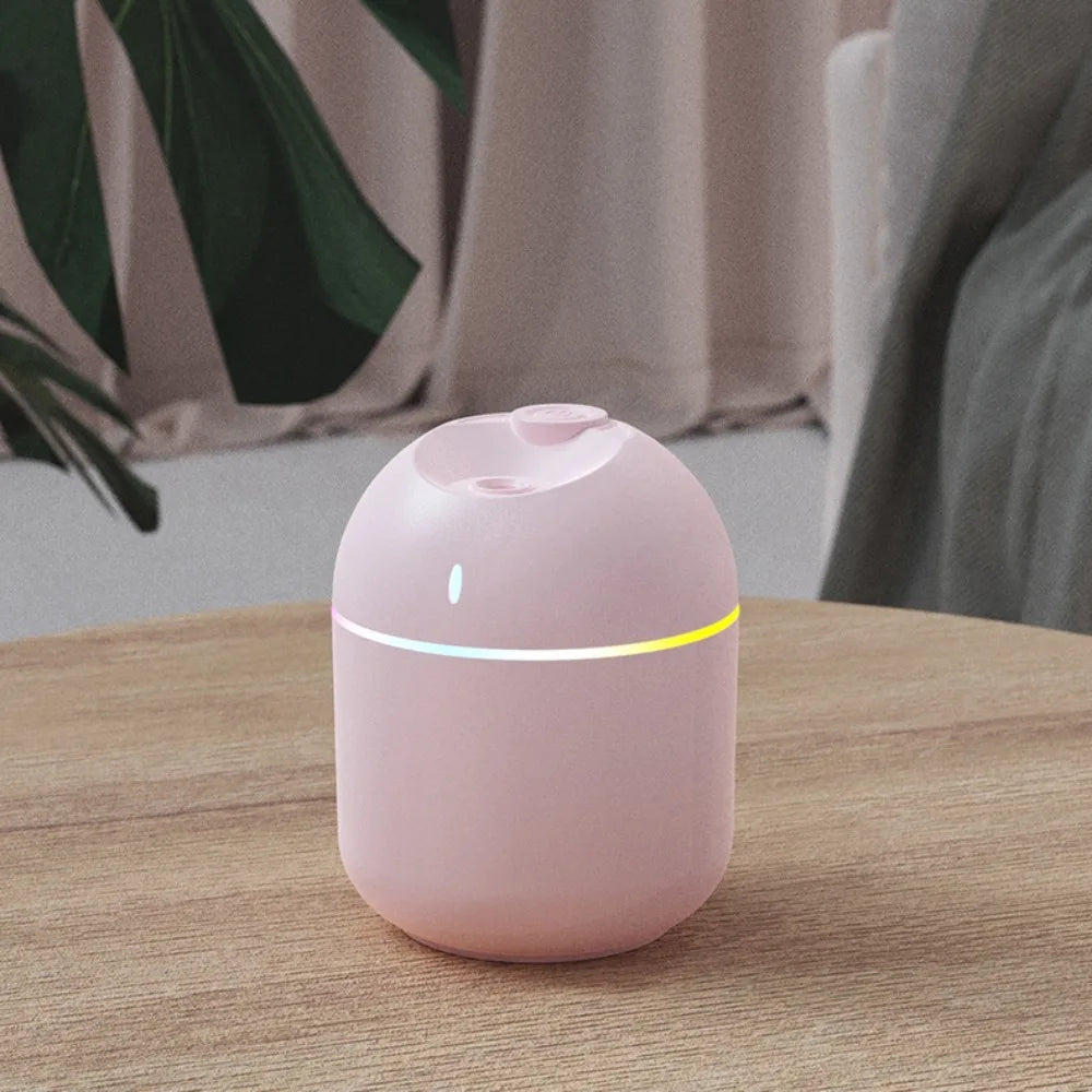 Mini Humidificateur d’Air 270 ml – Diffuseur d’Arômes LED avec Veilleuse & Arrêt Automatique – USB, Pour Maison et Bureau Vibella