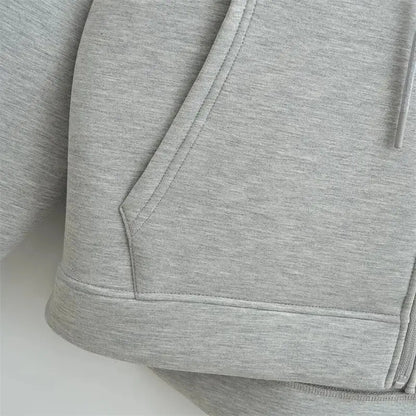 Hoodie Femme Hiver – Coupe Oversize, Zippé, Poches Pratiques, Style Décontracté Vibella