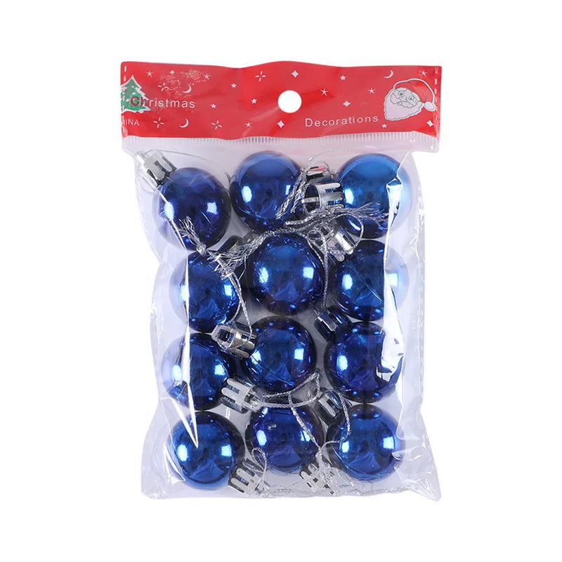 Lot de 12 Boules de Noël 3 cm – Ornements Pailletés à Suspendre pour Sapin, Décorations Maison et Nouvel An Vibella