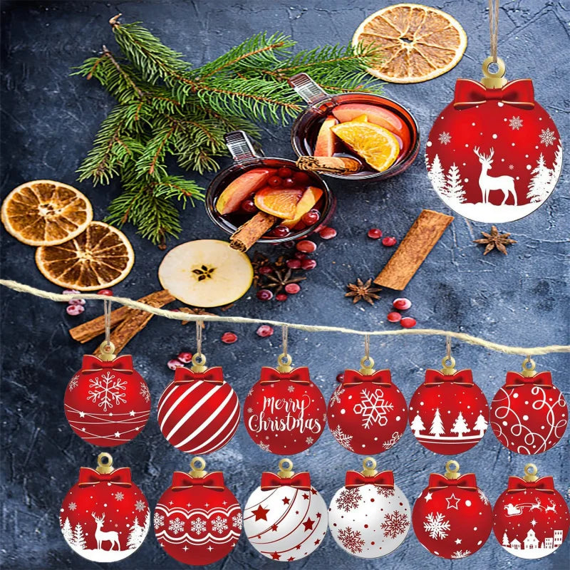 Lot de 12 Boules de Noël – Décorations Festives pour Sapin, Noël 2026 Vibella