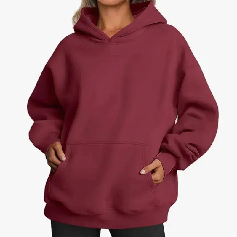 Hoodie Oversize Mixte – Sweat Chaud en Polaire, Style Casual, Multi-Couleurs pour le Printemps et l’Automne Vibella