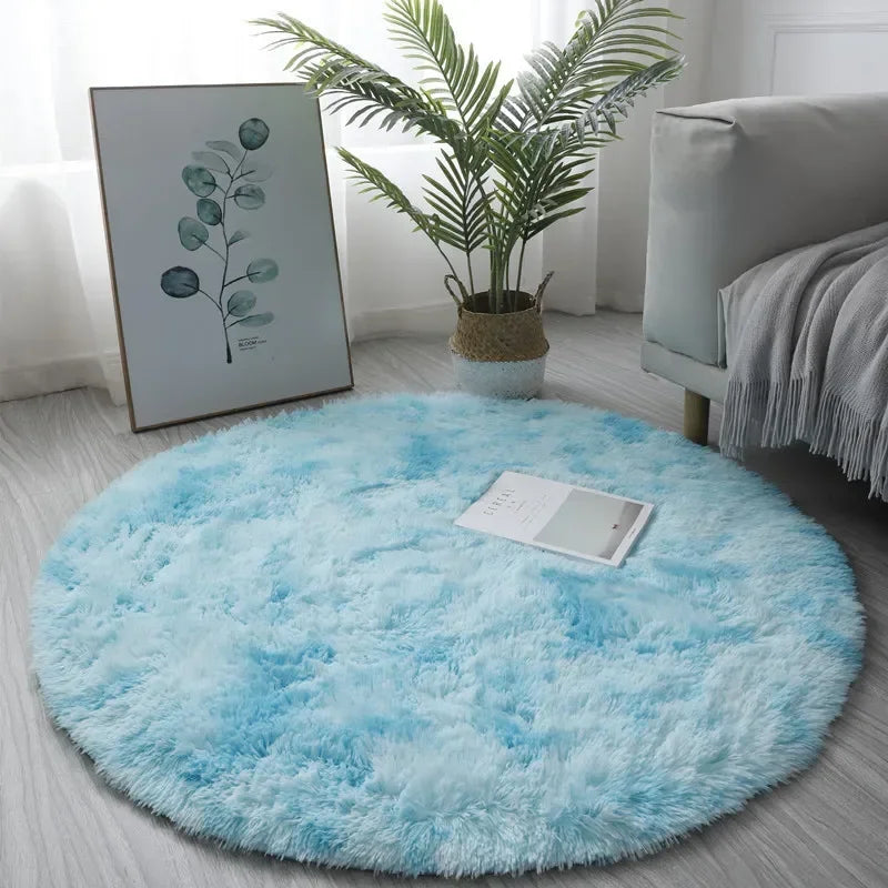 Tapis Rond Ultra Doux – Moelleux & Fluffy – Tapis Blanc pour Salon, Chambre & Chambre d’Enfant – Décoration Maison Confort Luxe Vibella