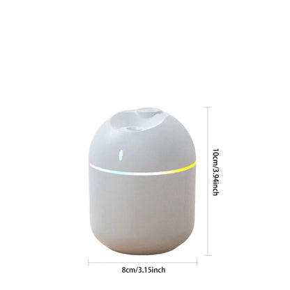 Mini Humidificateur d’Air 270 ml – Diffuseur d’Arômes LED avec Veilleuse & Arrêt Automatique – USB, Pour Maison et Bureau Vibella