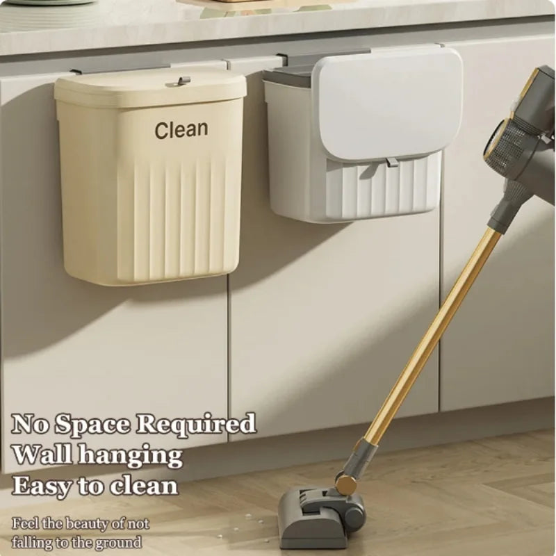 Poubelle de cuisine murale avec couvercle, à suspendre sous l'évier ou à composter, 8,5/12 L