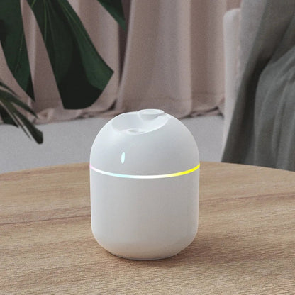 Mini Humidificateur d’Air 270 ml – Diffuseur d’Arômes LED avec Veilleuse & Arrêt Automatique – USB, Pour Maison et Bureau Vibella